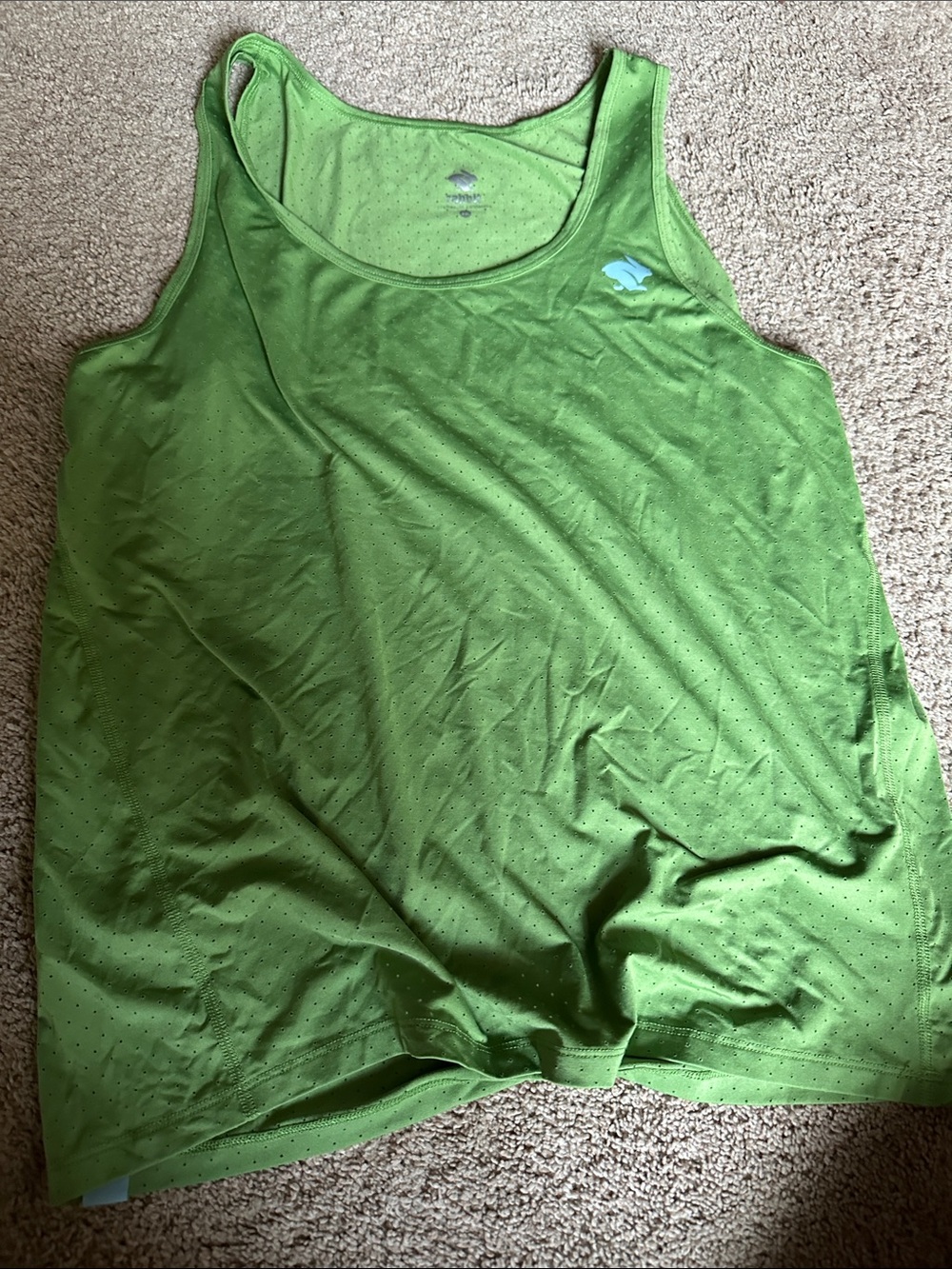 Rabbit Rabbit Rabbit Lime Green Perforated Athletic Tank - Picture 6 of 7